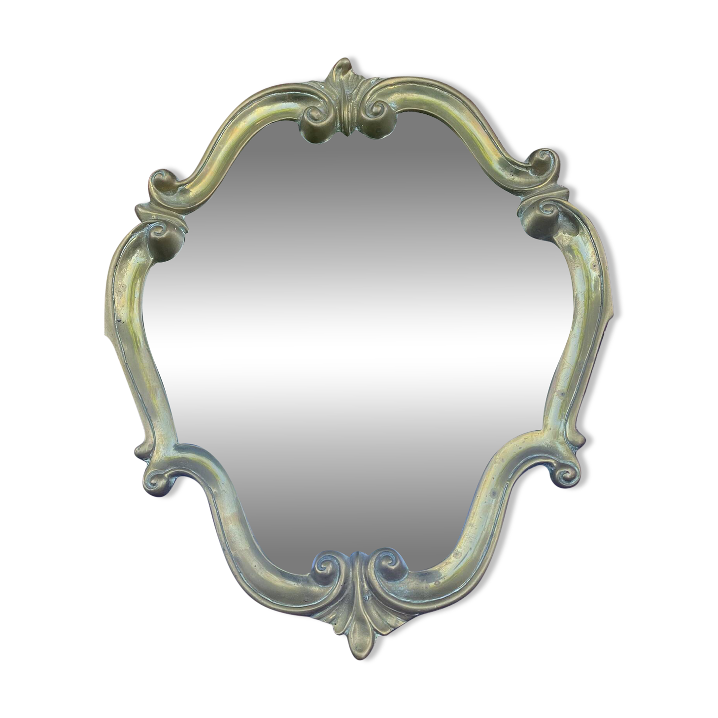 Brass mirror 29.5X35.5 cm