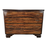 Commode Art Déco en acajou avec quatre tiroirs