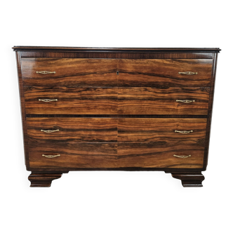 Commode Art Déco en acajou avec quatre tiroirs