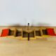 Red 50s wood worker, sewing box
