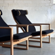 Set of 2 'BM-2254' sled chairs, Børge Mogensen, Fredericia Stolefabrik