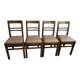 Ensemble de quatre chaises mid-century