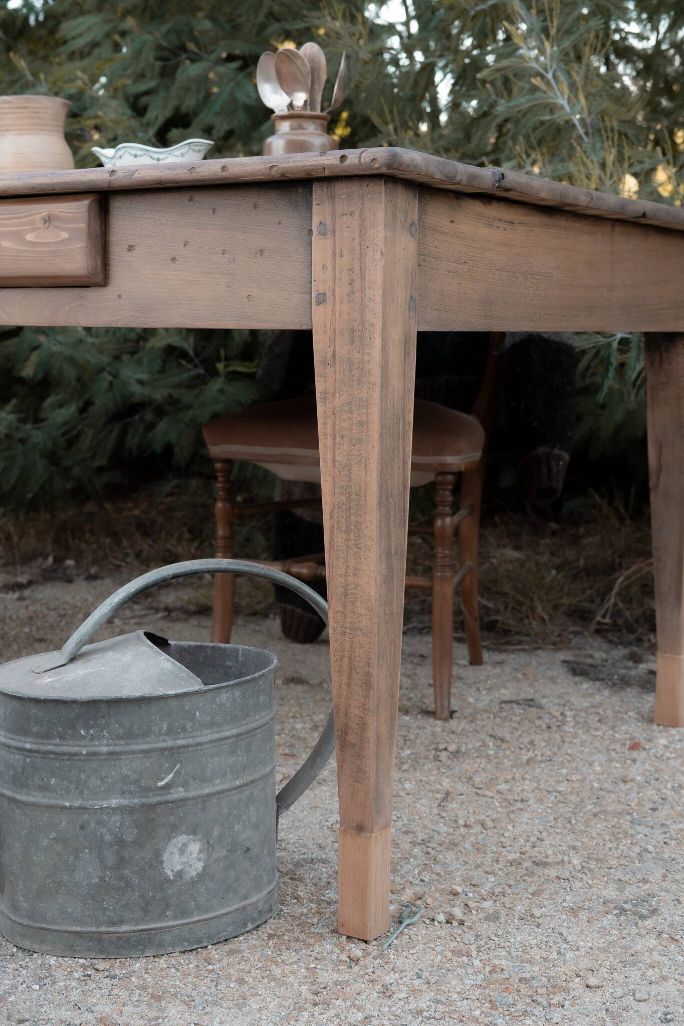 Renovated rustic farmhouse table