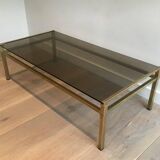 Modernist brass coffee table