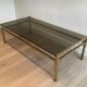 Table basse moderniste en laiton