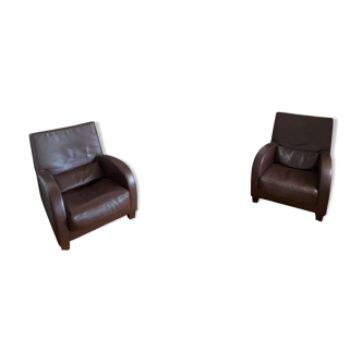 Pair of Ligne Roset Club Armchairs