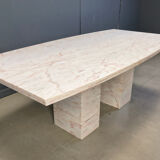 Table à manger en marbre vintage, années 1970