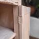 Antique low sideboard with powder pink patina – waxed solid wood