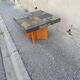 Table basse bois et pierre