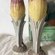 Paire de vases art nouveau  tulipes