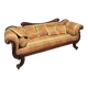 Antique regency mahogany 3-seater sofa.