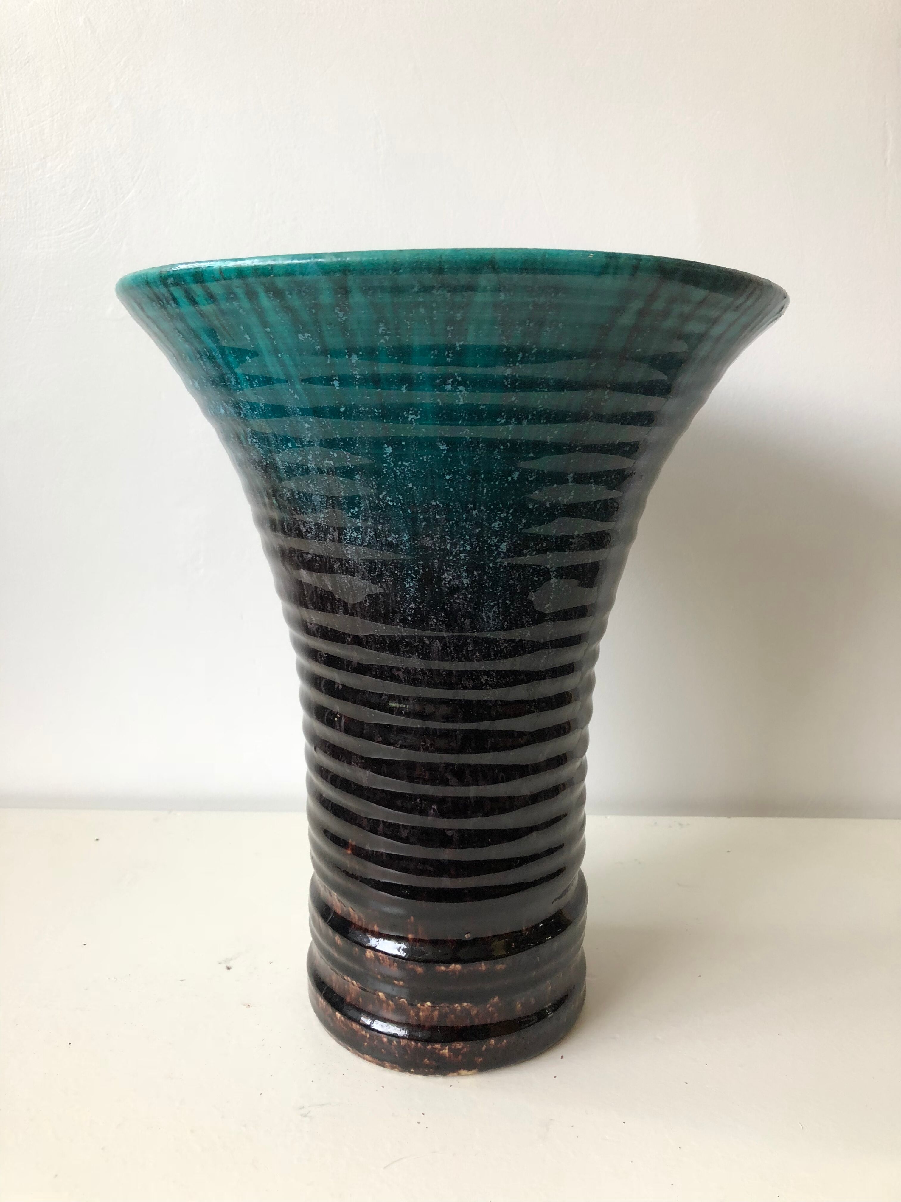 Accolay enameled ceramic vase