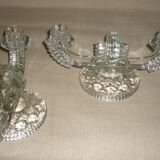 Pair of crystal chandeliers with 2 arms