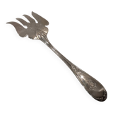 Silver plated fish serving fork, Ercuis goldsmith, laurels