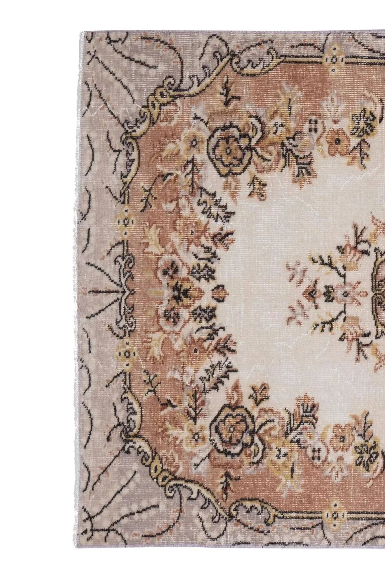 Vintage Turkish handmade rug 114x207 cm