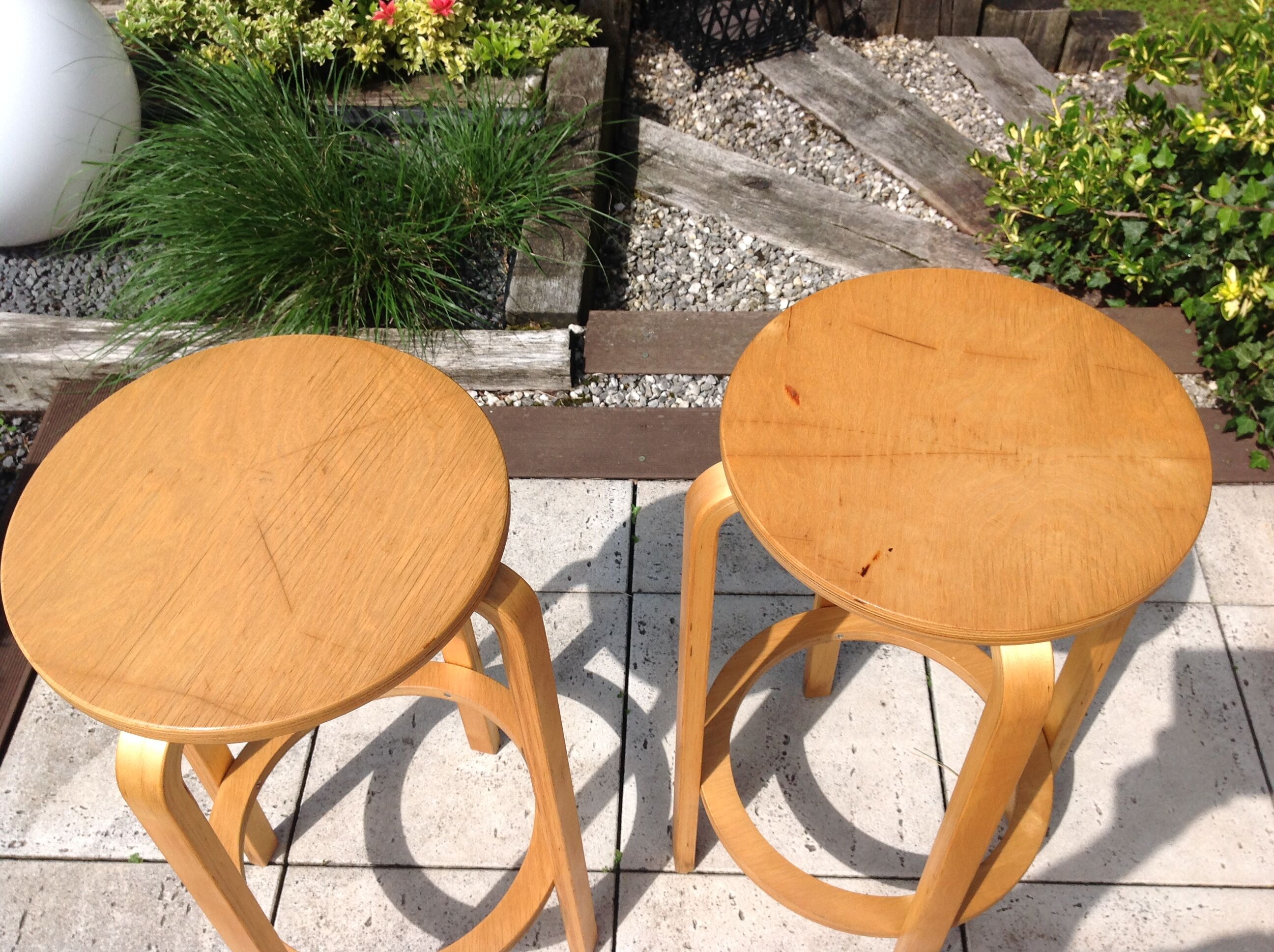 Pair of high Scandinavian/vintage style stools 60s-70s