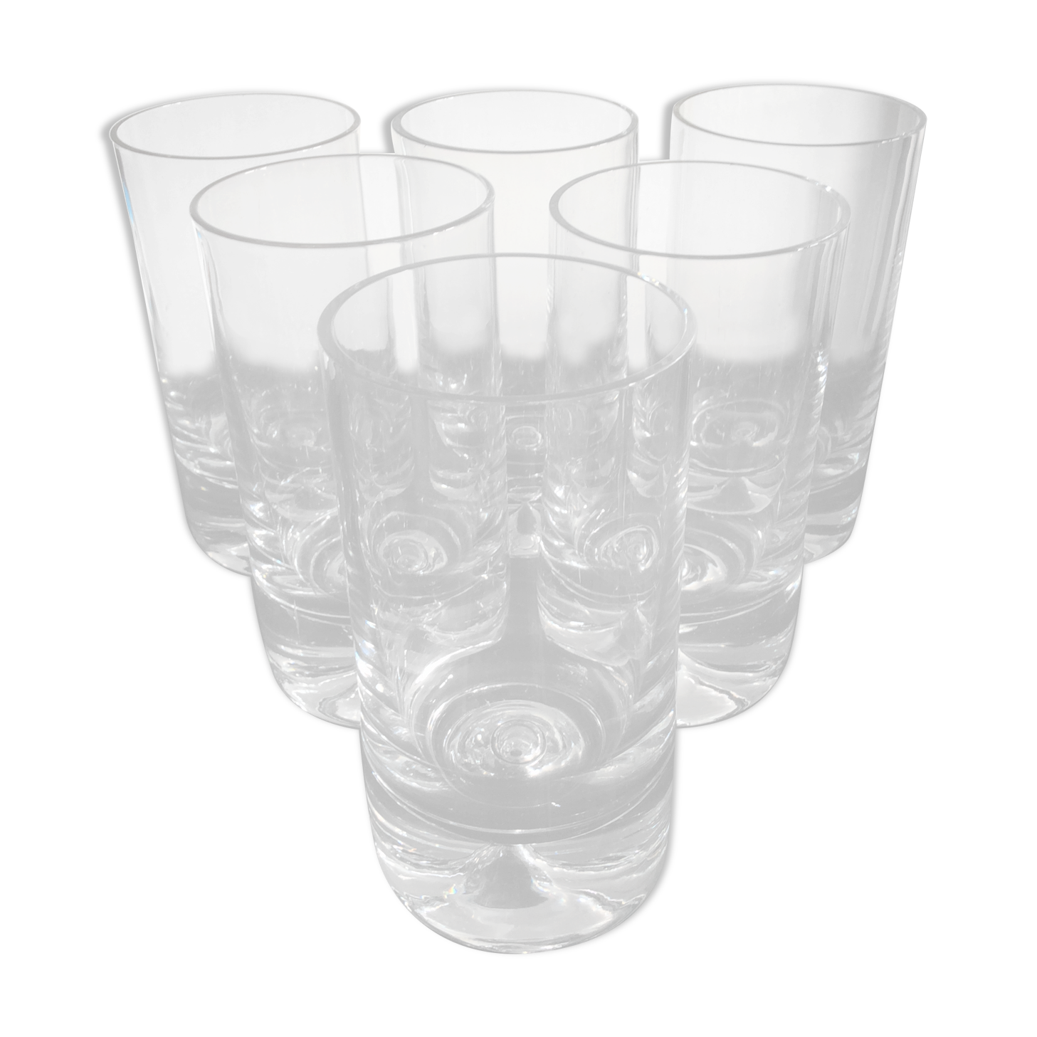 Kosta Boda 6-glass service by Walter Hickman 70s