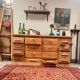 Antique oak hardware cabinet