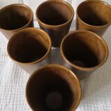 Set of 6 Digoin stoneware cups