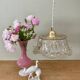 Vintage molded glass lampshade pendant light - tableware collection -