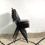 Pyramide Chairs By Wim Rietveld, Set Of 4
