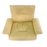Fauteuil De Sede DS-35 en cuir crème, Suisse années 1970