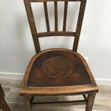 Engraved 1930 bistro chair