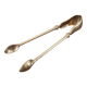 Golden metal sugar tongs