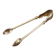 Golden metal sugar tongs