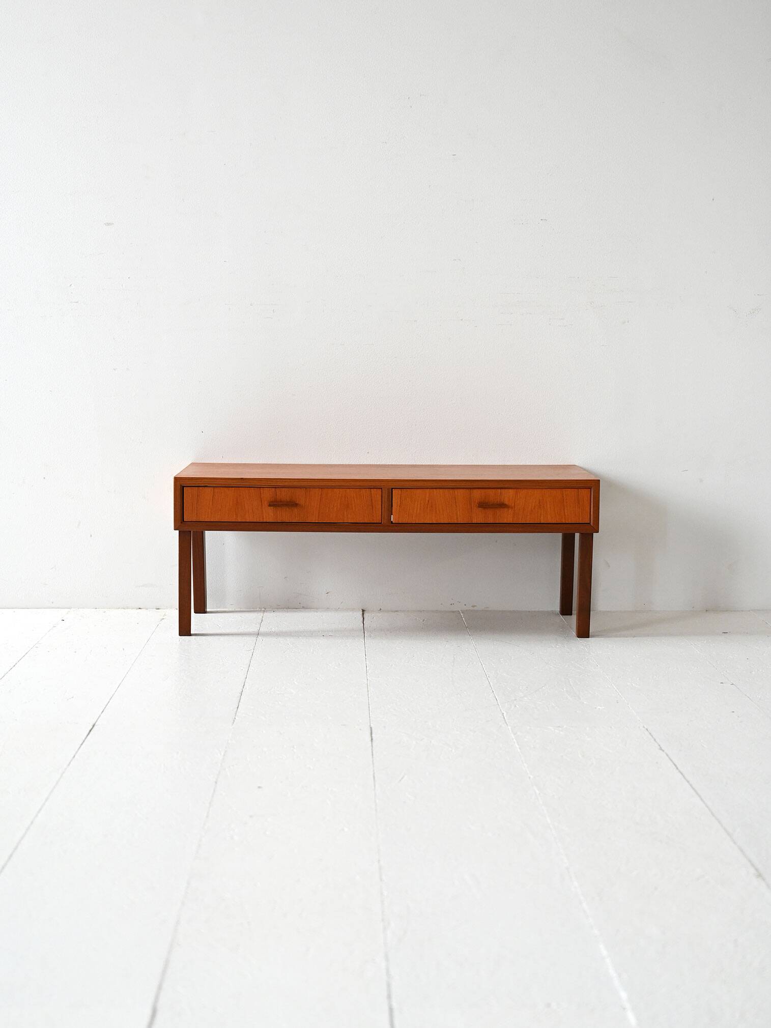 Scandinavian low teak entry cabinet, 1960s