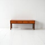 Meuble d'entrée bas scandinave en teck, années 1960