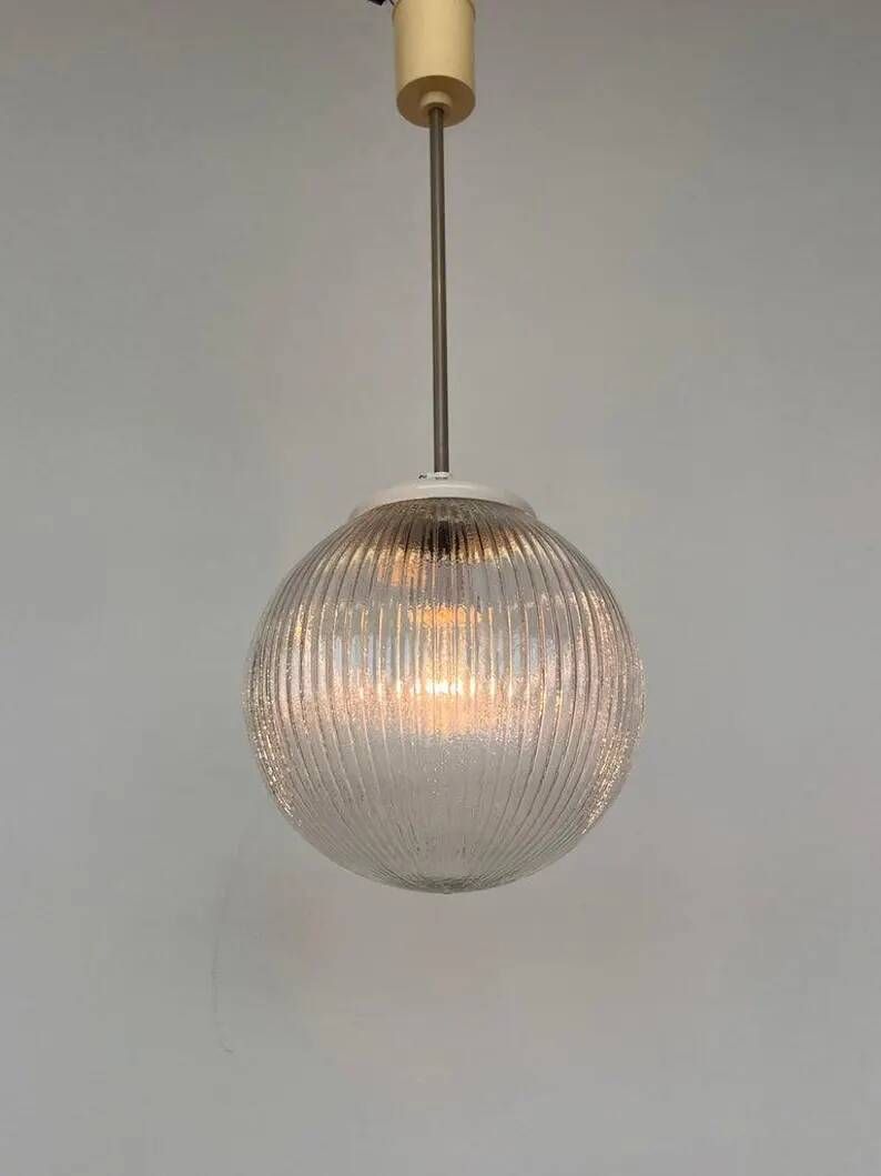 Design mid century Glass pendant - Czechoslovakia, 1970s / 6 pieces available