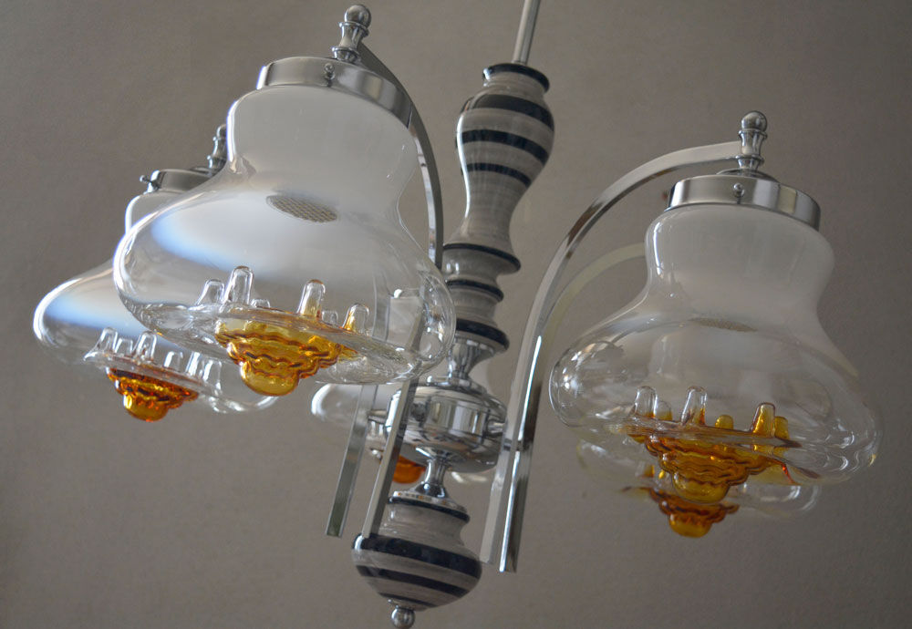 Original 1970's Vintage Mazzega Murano Chandelier