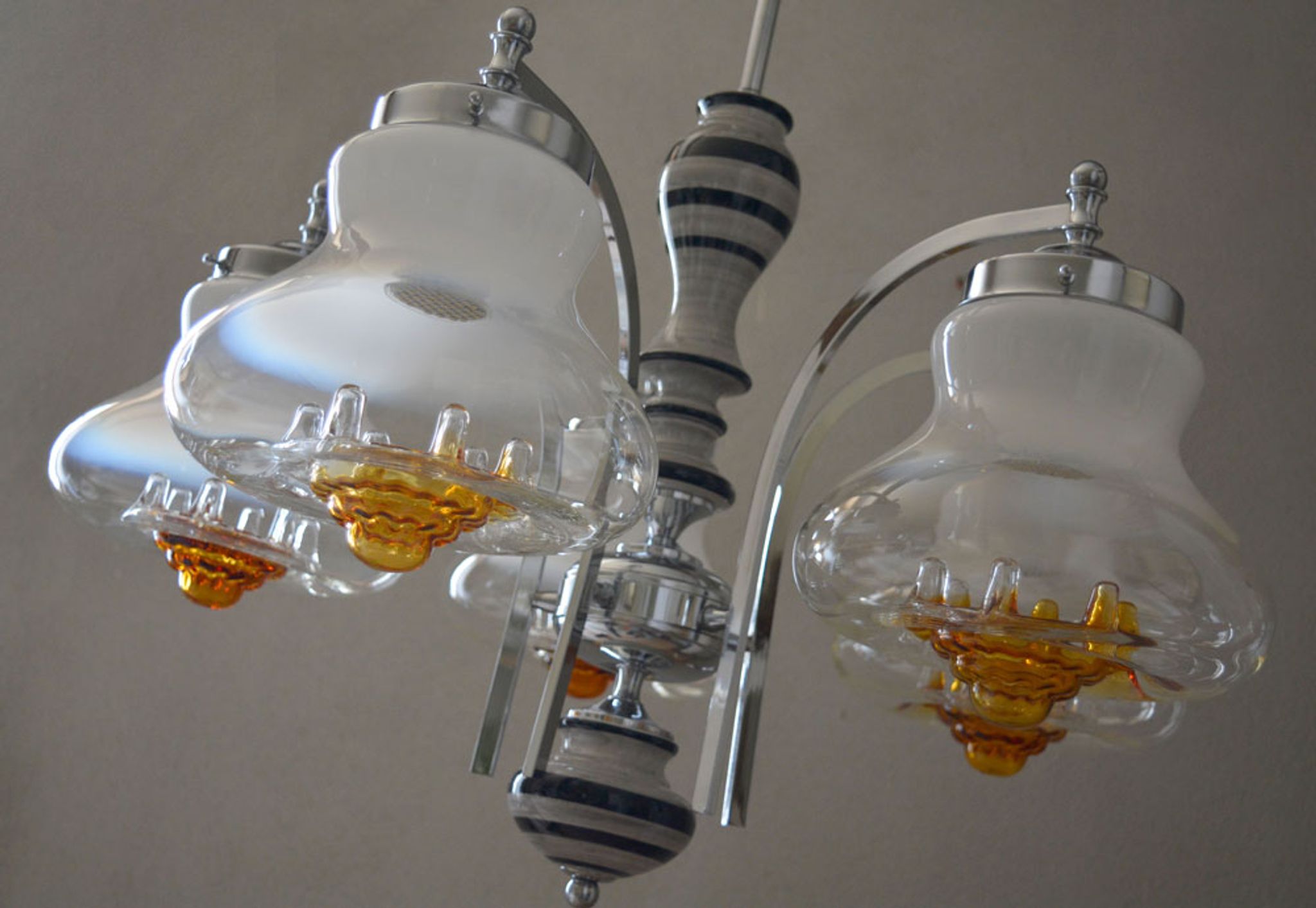 Lustre vintage original des années 1970 Mazzega Murano