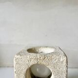 Brutalist stone sculpture lamp