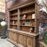Huge oak display cabinet from the late 19th century