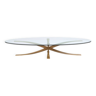 Grande table basse en bronze de Michel Mangematin vers 1962
