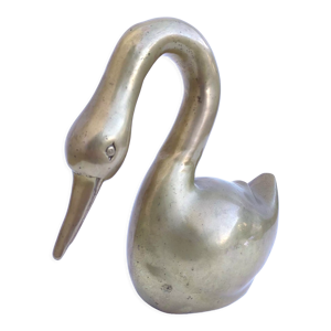 Cygne XL en laiton doré