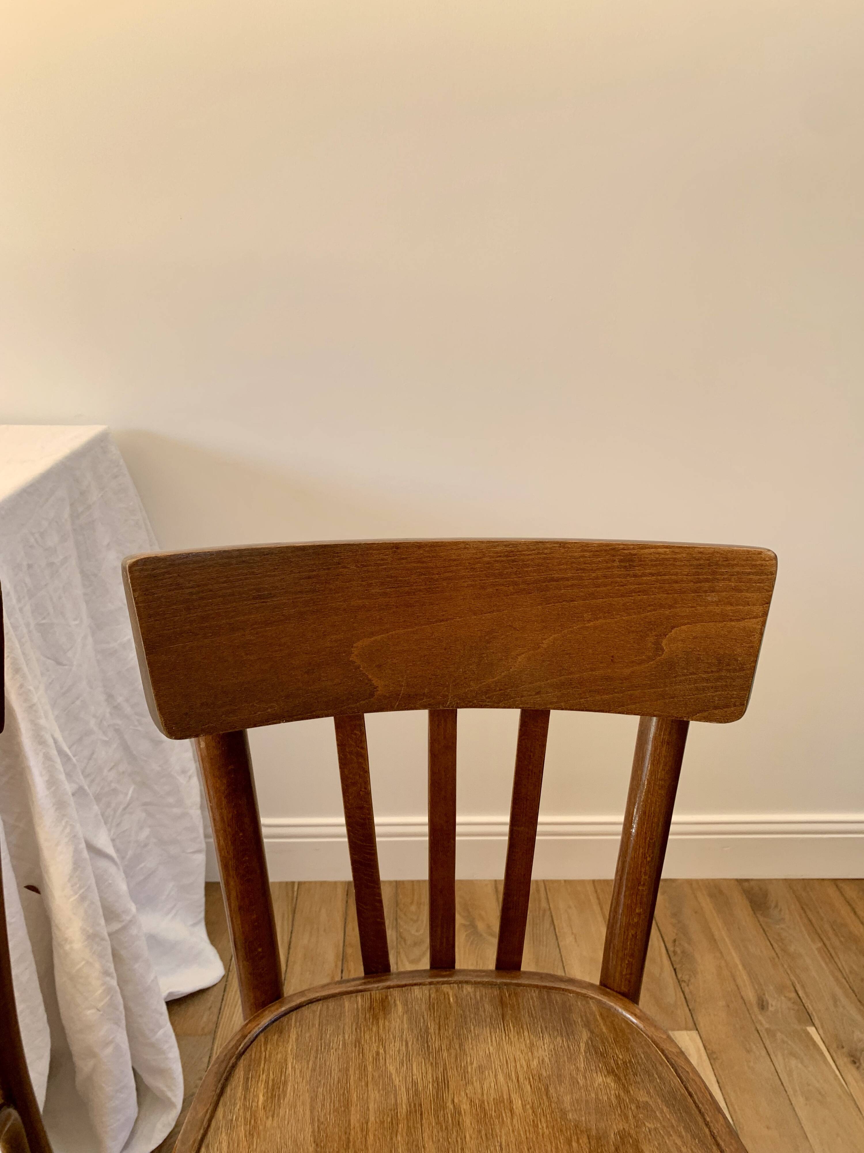 set of 6 bentwood bistro chairs from the 1950s