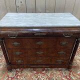 Commode époque Empire acajou marbre carrare