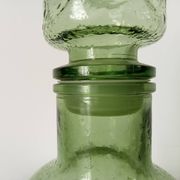 Carafe vintage années 60 en verre moulé bullé