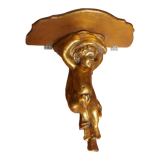 Shelf , Wall console gilded cherub