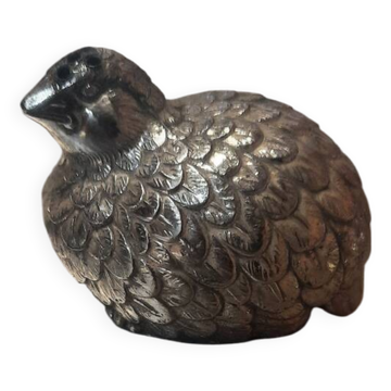 Silver metal sugar bowl