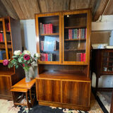 Mid century retro vintage wall unit bookcase danish design by poul hundevad rosewood 1950-1960