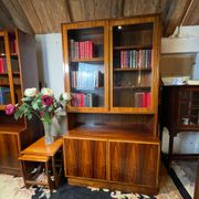 Mid century retro vintage wall unit bookcase danish design by poul hundevad rosewood 1950-1960