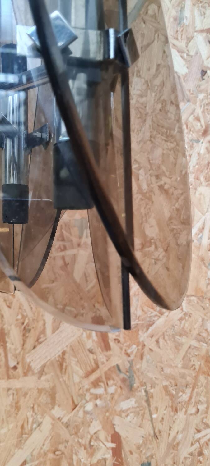 De Veca Chandelier in Smoked Murano Glass
