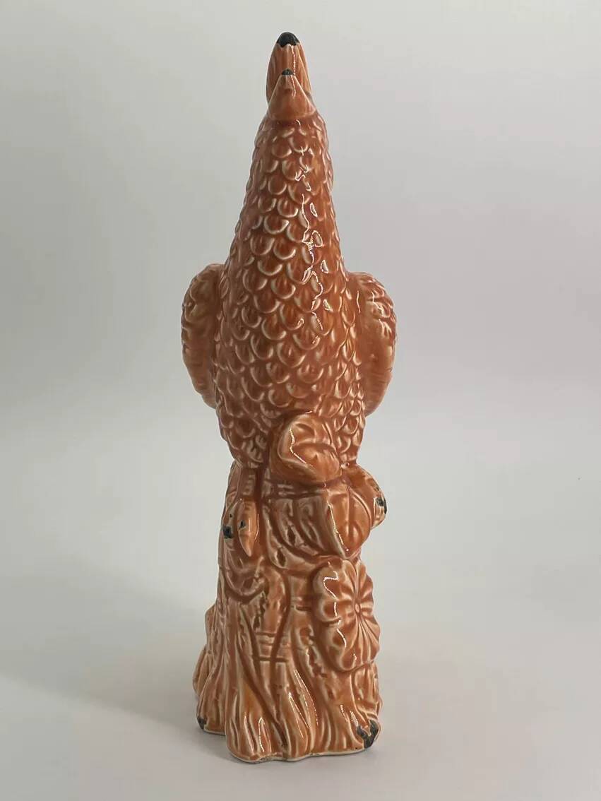 Vintage Ceramic Parrot Sculpture