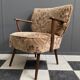 1960s floral print cocktail armchair with armrests