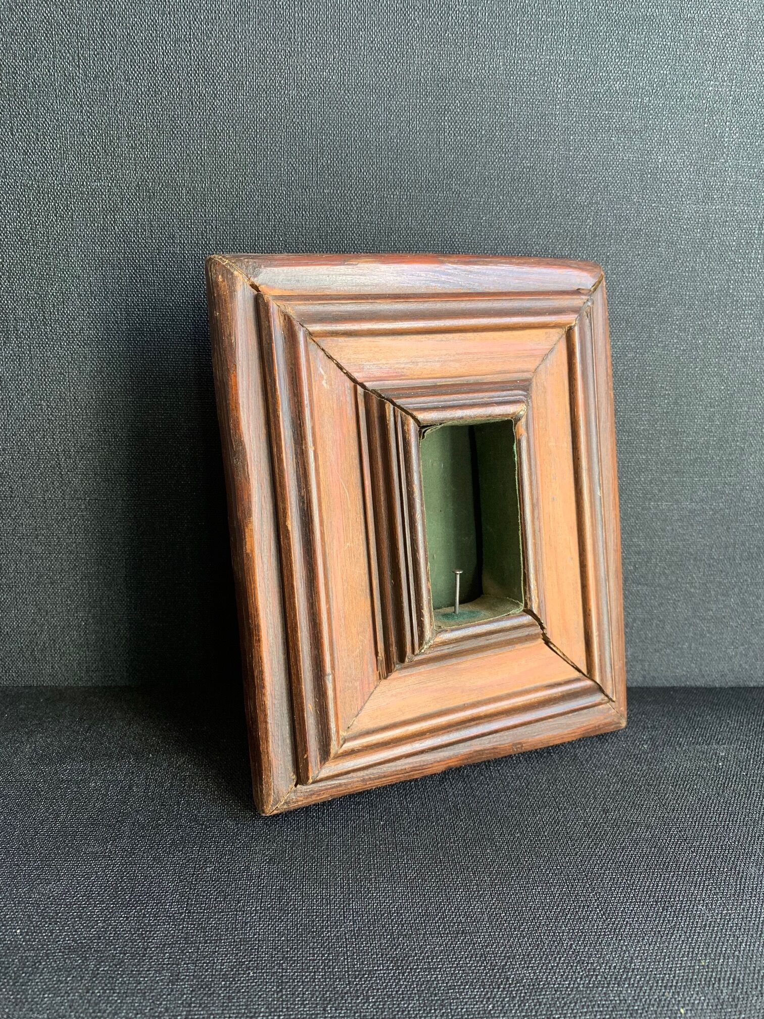 Old wooden frame for miniature, reliquary