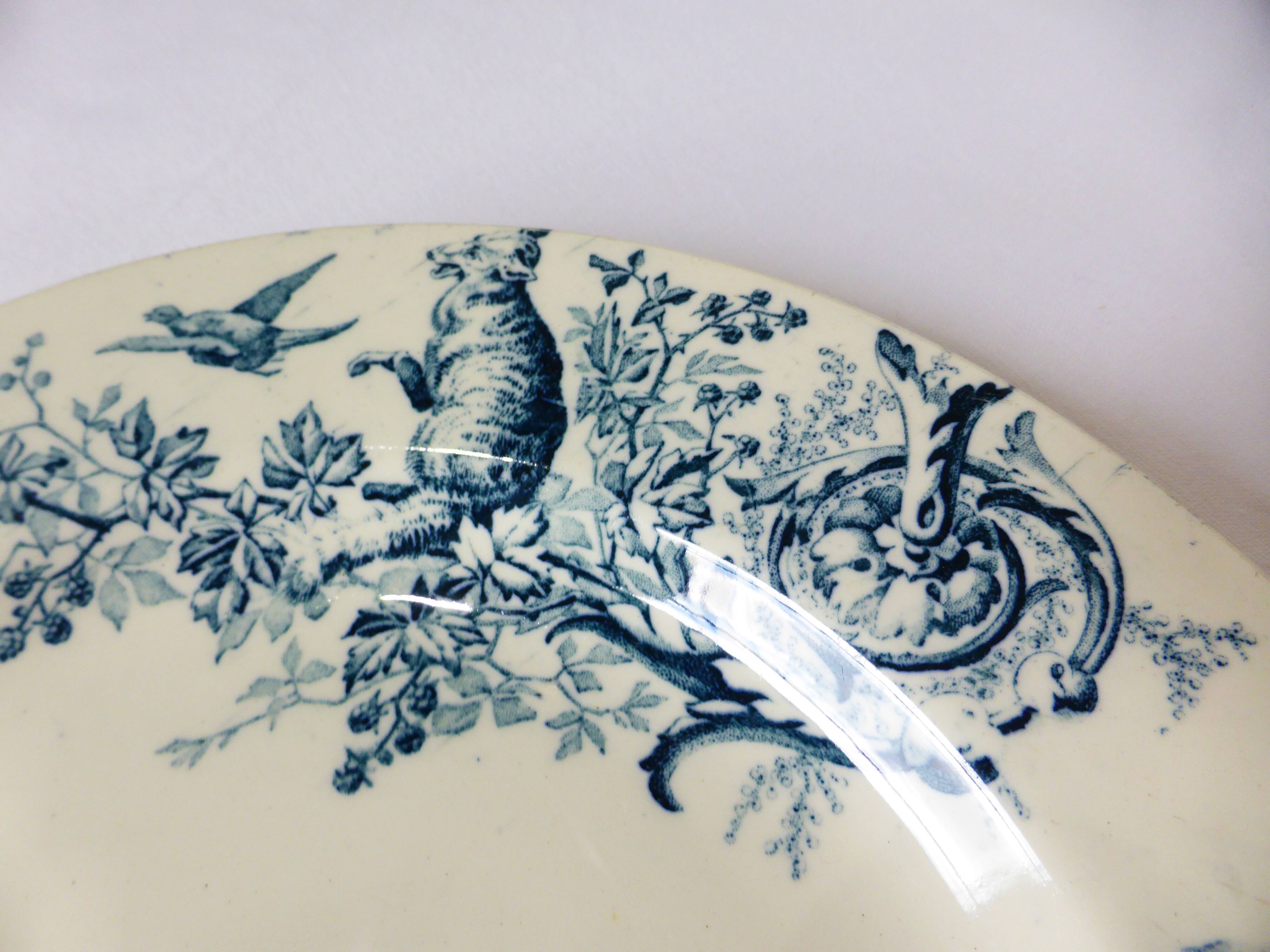 2 flat plates vintage K&G Luneville hunting model 220540